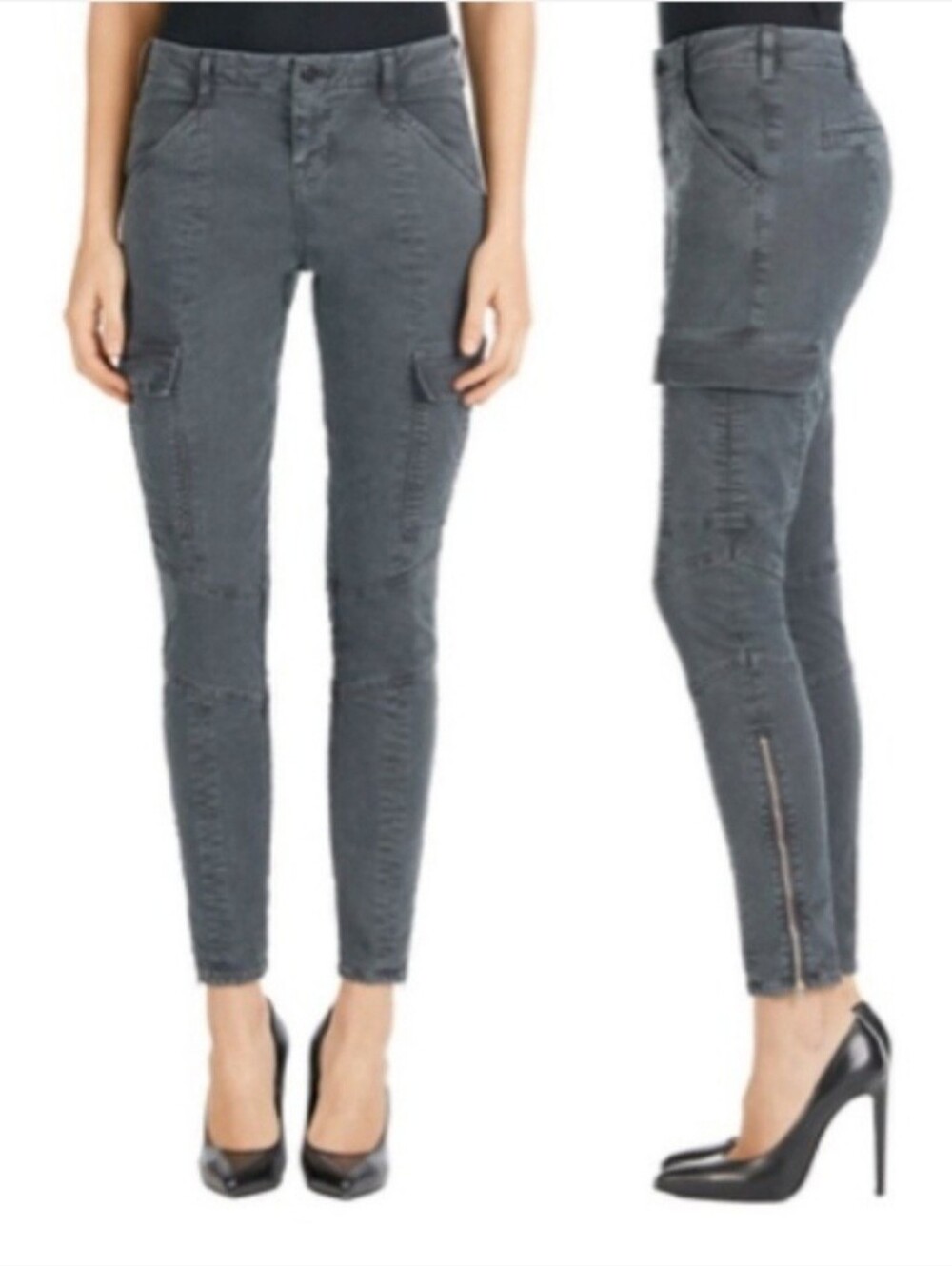 J Brand Houlihan Low Rise Skinny Cargo sz 31 style#1229vk in vintage black